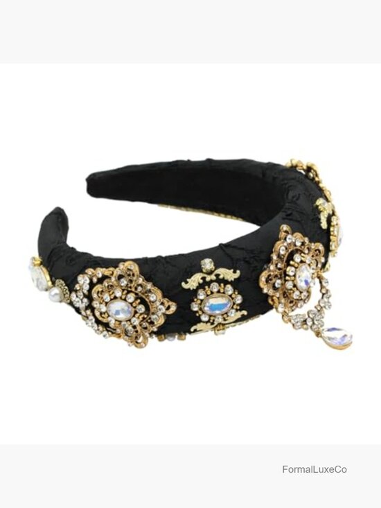 Crystal Flower Headband Rhinestone Pearl Luxury Decorative Sponge Hairband Hair main image 5